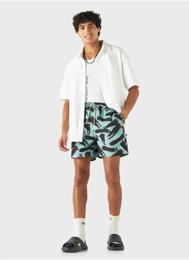 كابا All Over Printed Swim Shorts