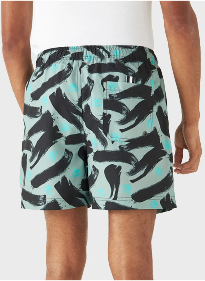 كابا All Over Printed Swim Shorts