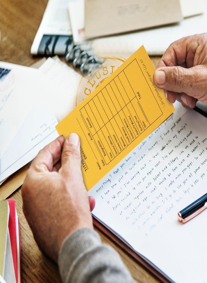 ABURRORI 600 Pcs Church Offering Tithe Donation Envelopes 6.5 x 3.5 Inch Golden Paper Tithes and Offering Envelopes for Church Tithing Checks and Cash Envelopes for Offering(600, Tithes And Offering) - Image 4