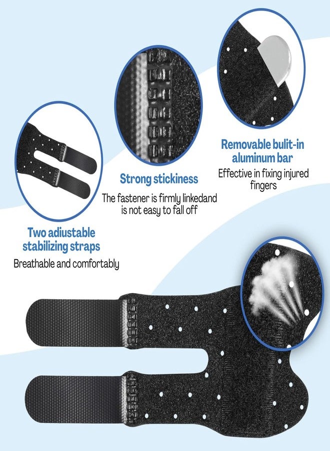 BendJoy® 2Pcs Child-Size Finger Splint Applicable to Middle/Index/Ring Finger Breathable | Ventilated | Multi-Finger | Child-Fit | Pain Relief | Adjustable - Image 4
