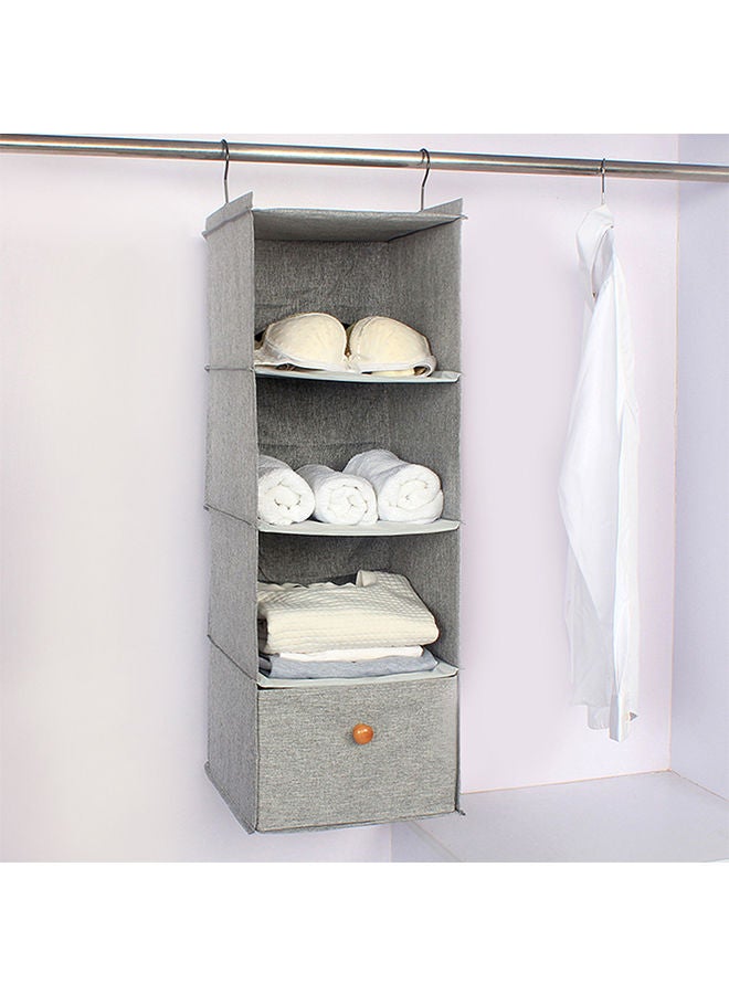 نيبمينينت منظم خزانة تعليق من 4 أرفف رمادي - Image 2