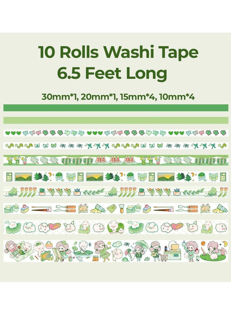 Excefore Cute Washi Tape Memo Pad Stickers Set, Gift Wrapping, Aesthetic Supplies, Planners, Bullet Journal - Image 4