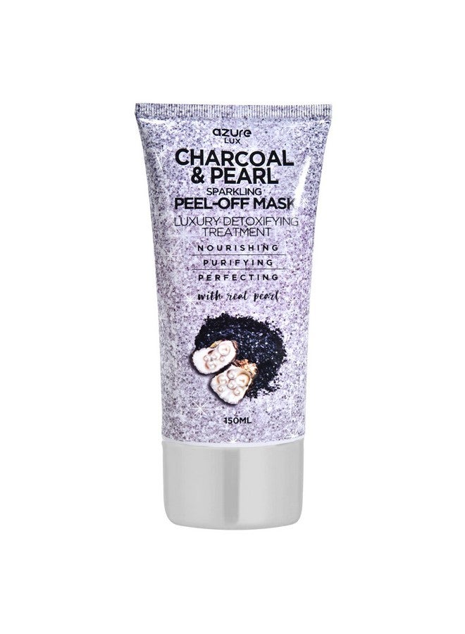 أزور كوزمتيكس قناع الوجه الفاخر المضاد للشيخوخة من أزور الفحم واللؤلؤ، مرطب ومنقي، يزيل الرؤوس السوداء والأوساخ والزيوت مع حمض الهيالورونيك والكولاجين للعناية بالبشرة صنع في كوريا، 150 مل - Image 1