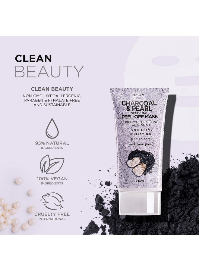 أزور كوزمتيكس قناع الوجه الفاخر المضاد للشيخوخة من أزور الفحم واللؤلؤ، مرطب ومنقي، يزيل الرؤوس السوداء والأوساخ والزيوت مع حمض الهيالورونيك والكولاجين للعناية بالبشرة صنع في كوريا، 150 مل - Image 5