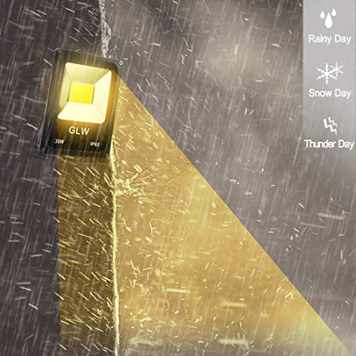 GLW 50W LED Landscape Lights 12-24V DC Warm White Flood Lights Low Voltage Landscape Lighting IP65 Waterproof Security Light for Walls Trees Flags Outdoor Spotlights with Spike Stand(2 Pack) - Image 2