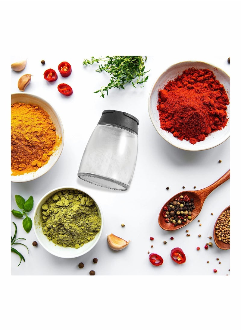 Y&D - 2 Pieces Damp Proof Salt and Pepper Shakers Adjustable Condiment Holder Double Lid with Holes Barbecue Spice Jar Glass Container Seasoning Box for Kitchen Restaurant Canteen Travel Camping - Image 1