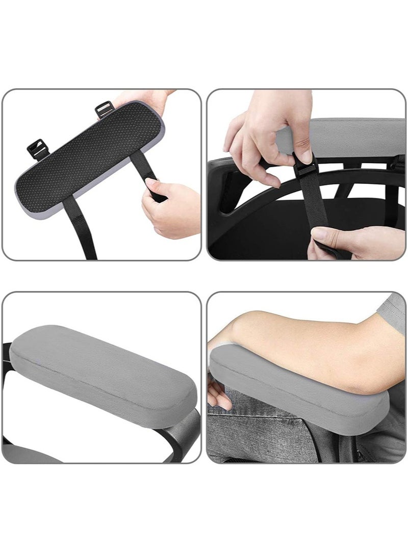 HaLunhi Desk Chair Arm Pads - Ergonomic Memory Foam Office Chair Armrest Pads - Thick Chair Armrest Pads - Arm Rest Pillow - Gaming Chair Arm Pads - Elbow Support Cushion for Computer (Set of 2) - Image 4