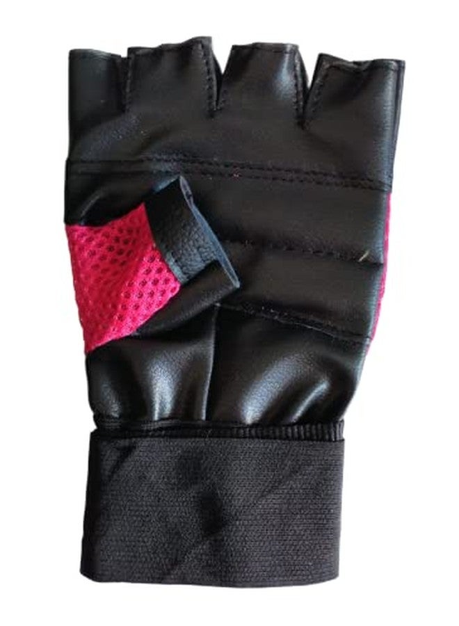 فينوم قفازات رياضية جلدية وردية اللون من فينوم، مزودة بدعامة للمعصم، مثالية لرفع الأثقال، والتمارين الرياضية، والتدريب المتقاطع، والتمارين الرياضية، مناسبة للرجال والنساء. - Image 4