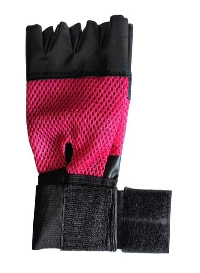 فينوم قفازات رياضية جلدية وردية اللون من فينوم، مزودة بدعامة للمعصم، مثالية لرفع الأثقال، والتمارين الرياضية، والتدريب المتقاطع، والتمارين الرياضية، مناسبة للرجال والنساء. - Image 3