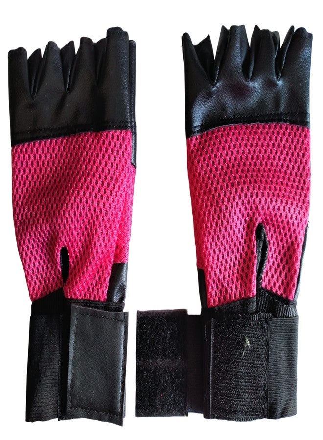 فينوم قفازات رياضية جلدية وردية اللون من فينوم، مزودة بدعامة للمعصم، مثالية لرفع الأثقال، والتمارين الرياضية، والتدريب المتقاطع، والتمارين الرياضية، مناسبة للرجال والنساء. - Image 1