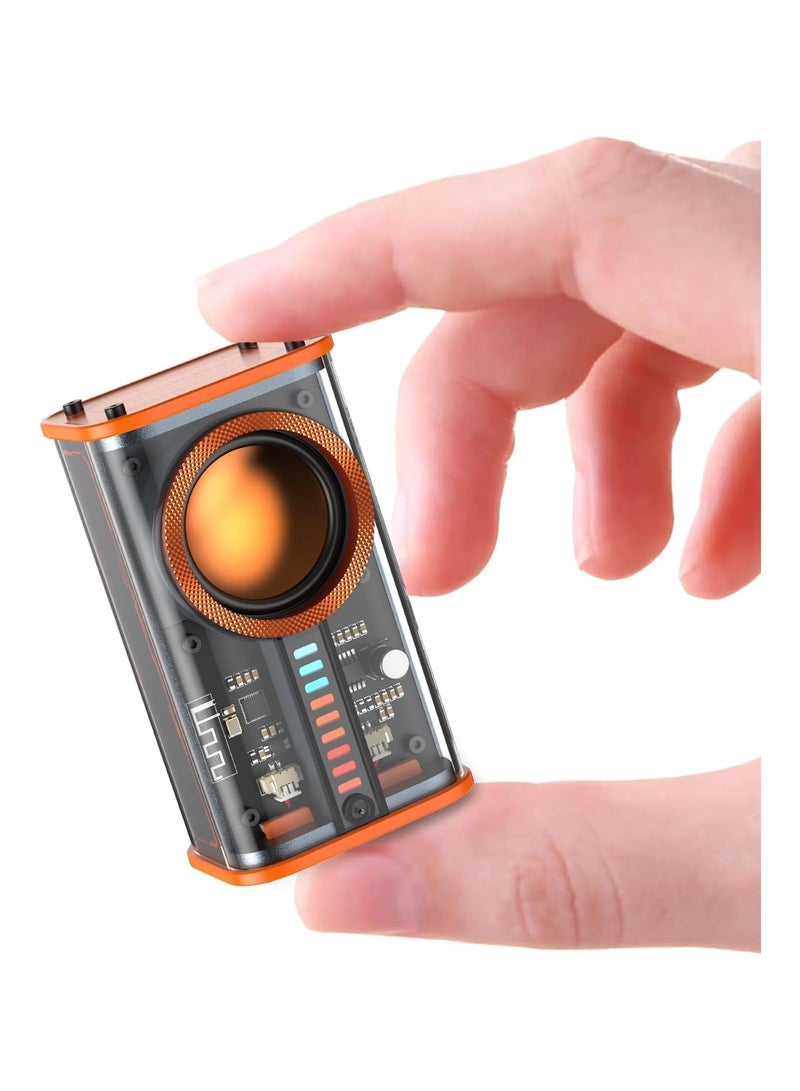 Beauenty Transparent wireless bluetooth speaker, portable mini speaker with LED color light stereo sound, suitable for office, party camping - Image 1