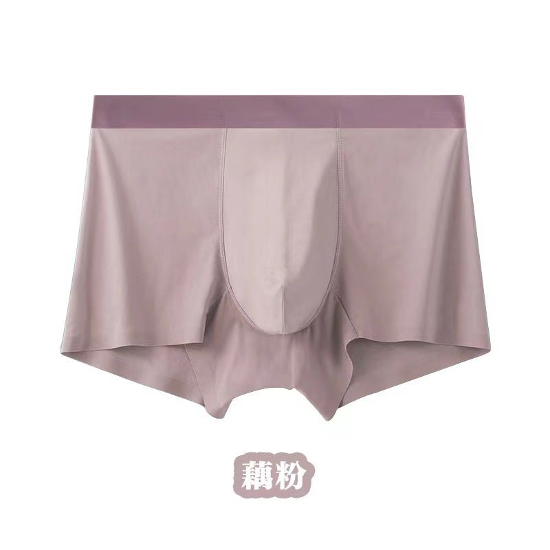 Summer 120S Ice-Silk Mens Quick-Dry Breathable Briefs lotus root starch 