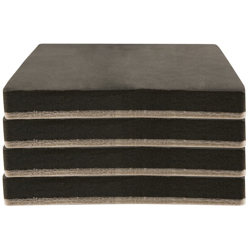 SuperSliders 4Pack 5 Square Felt Furniture Sliders for Hardwood Floors Heavy Duty Reusable Movers for Couches Tables Appliances NonSlip Floor Protectors Black
