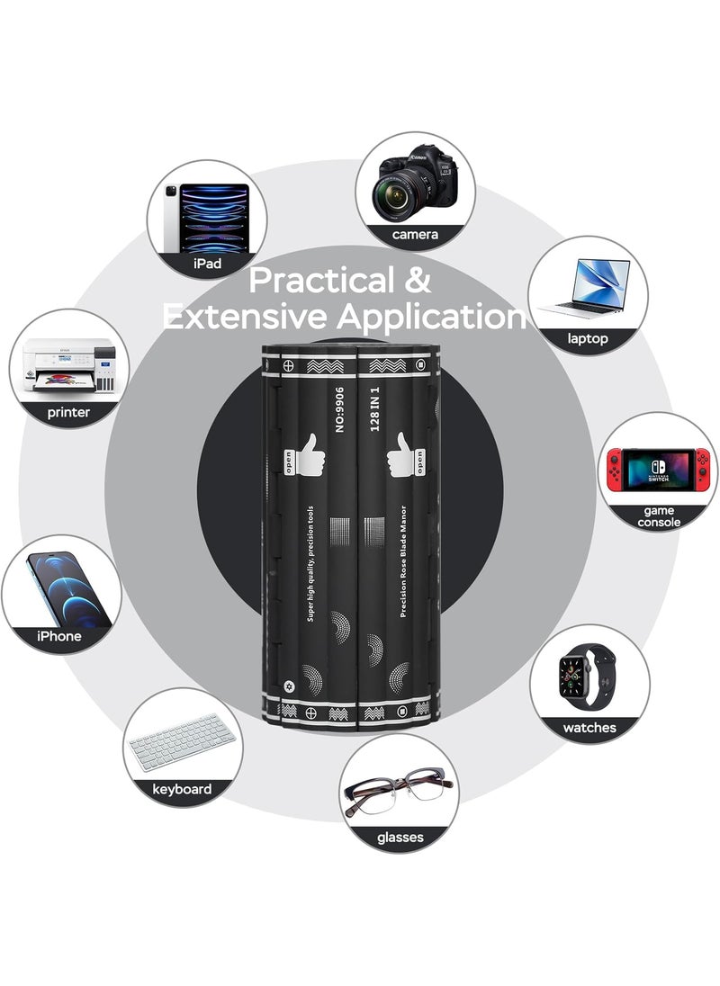 XIKKART - XIKKART 128 in 1 Electronics Precision Screwdriver Set Professional Magnetic Repair Tool Kit with 122 Bits for Computer PC iPhone Laptop Game Console Watch Xbox PS5 MacBook Ring Doorbell - Image 1