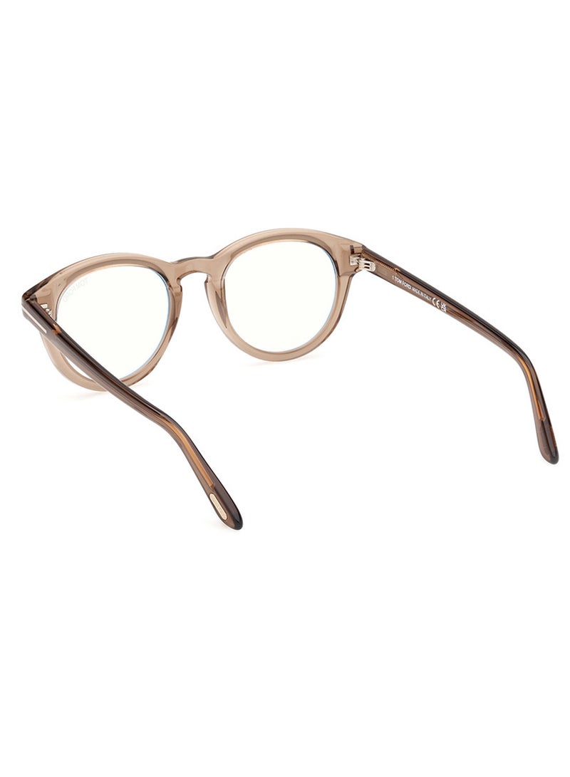 TOM FORD إطار نظارات رجالي دائري من الأسيتات البني Ft5940-B04849 - Image 5