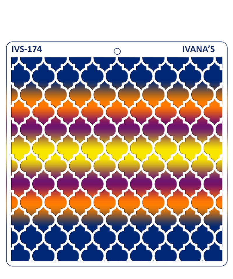 IVANA'S Pattern Design Stencil for Art & Craft, DIY Decorative Stencil for Painting on Canvas, Fabric, Cloth, Paper, Glass, Furniture and Wall, Size - 6 x 6 inch, Pack of 1, IVS-174, Off White - Image 3