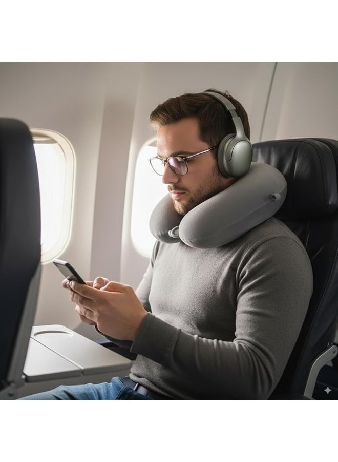 Memory Foam Travel Neck Pillow - Comfortable Support U-Shaped Cushion (30x30 cm) - Durable & Versatile for Car, Plane & Office Daily Use - Image 5