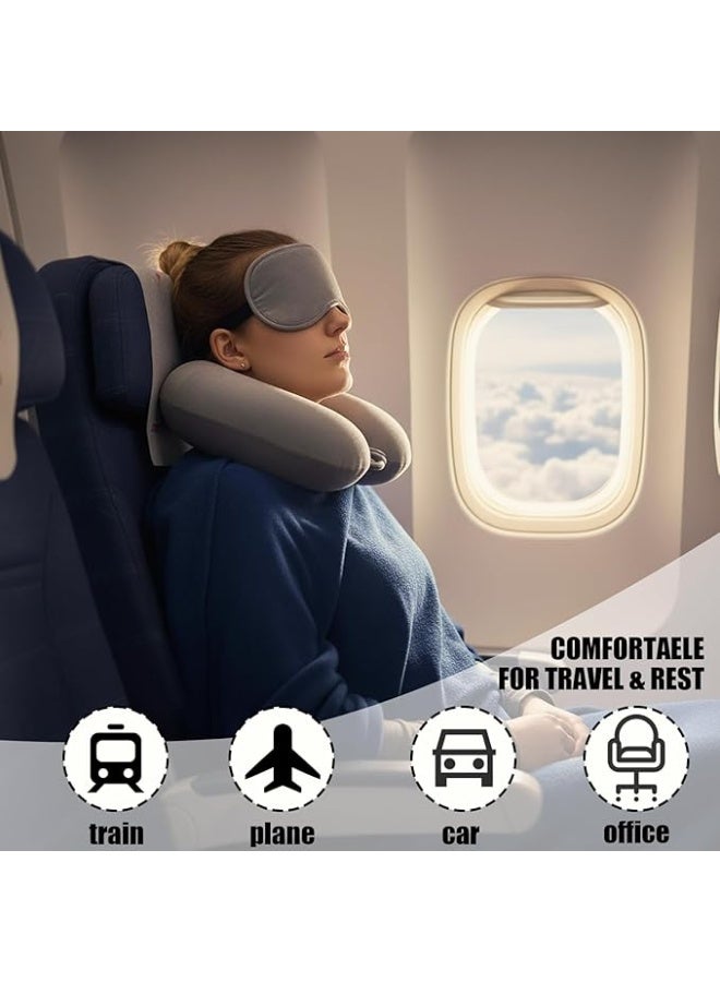 Memory Foam Travel Neck Pillow - Comfortable Support U-Shaped Cushion (30x30 cm) - Durable & Versatile for Car, Plane & Office Daily Use - Image 3