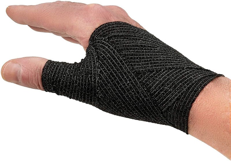 AGAM A-TAPE Cohesive Crepe Bandage Black (Pack of 2) Elastic Self Adhesive (10 cm X 4.5 mtr) - Image 3