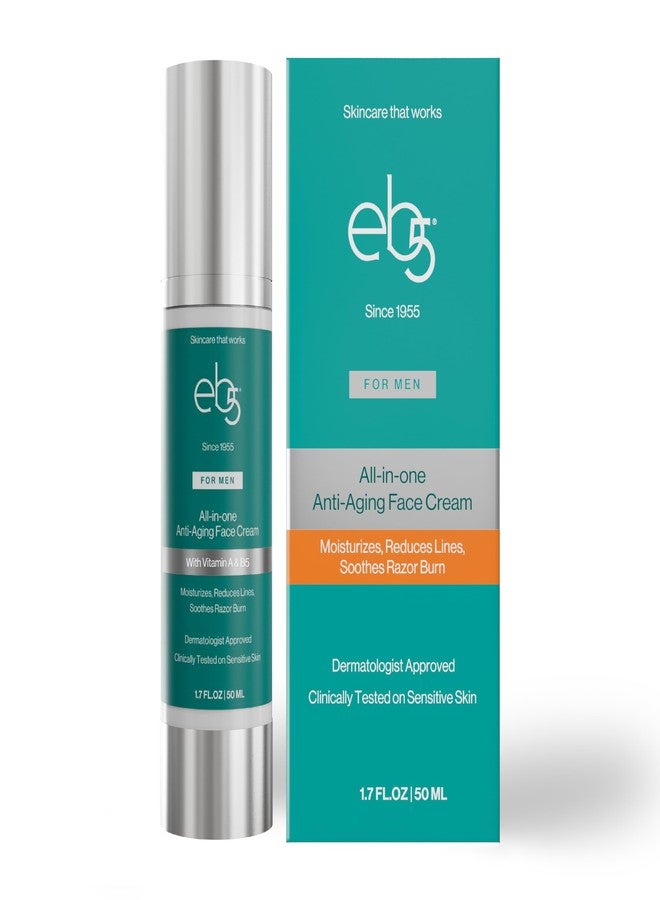 eb5 Men’s All-in-one Anti-Aging Face Cream | Formulated with Retinol, Vitamins E, B5, and A to Moisturize, Reduce Lines and Soothe Razor Burn - 1.7 Fl Oz - Image 1