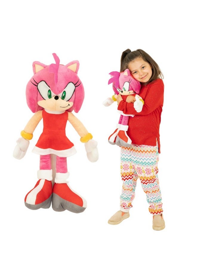 Franco وسادة عناق أنمي فرانكو سوبر سوفت بلش، 1 قطعة (عبوة من 1)، سونيك ذا هيدجوج آمي روز - Image 1