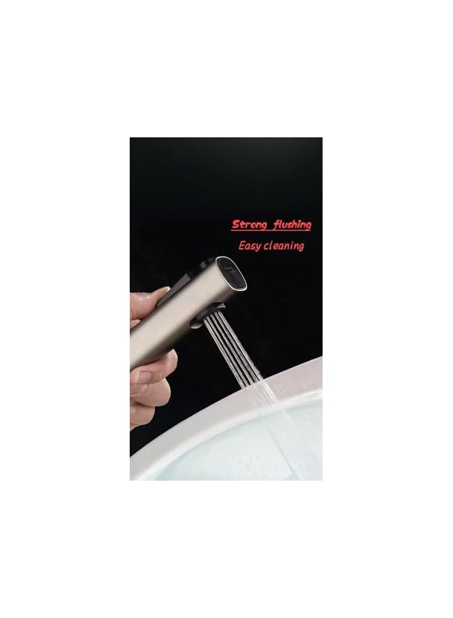 The Bros Silver Handheld Bidet Sprayer - Two-Function Shower Head, Faucet Attachment, Lightweight Mini Spray for Bathroom and kitchen - Image 5