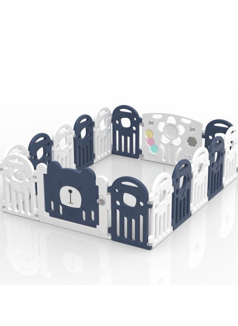 Jorunb - Baby Playpen,Child Safety Fence,Upgrade Foldable Kids Safety Play Yard Home Outdoor Baby Fence Play Pen NO Gaps with Gate for Baby Boys Girls Toddlers,14 Panels+1 Door Bar+1 Game Bar - Image 1