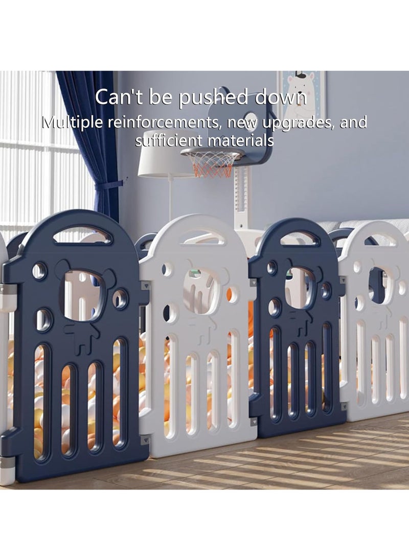 Jorunb - Baby Playpen,Child Safety Fence,Upgrade Foldable Kids Safety Play Yard Home Outdoor Baby Fence Play Pen NO Gaps with Gate for Baby Boys Girls Toddlers,14 Panels+1 Door Bar+1 Game Bar - Image 1
