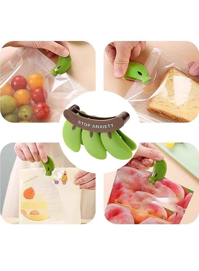 Magnetic Chip Clips - Banana Shaped Magnetic Clip - Kitchen Clips For Snack Bags Seal - For Freezer Dorm Pantry Snacks Bread Cereals Fruit Biscuit Biscuits Packaging Spice Bags - Image 4