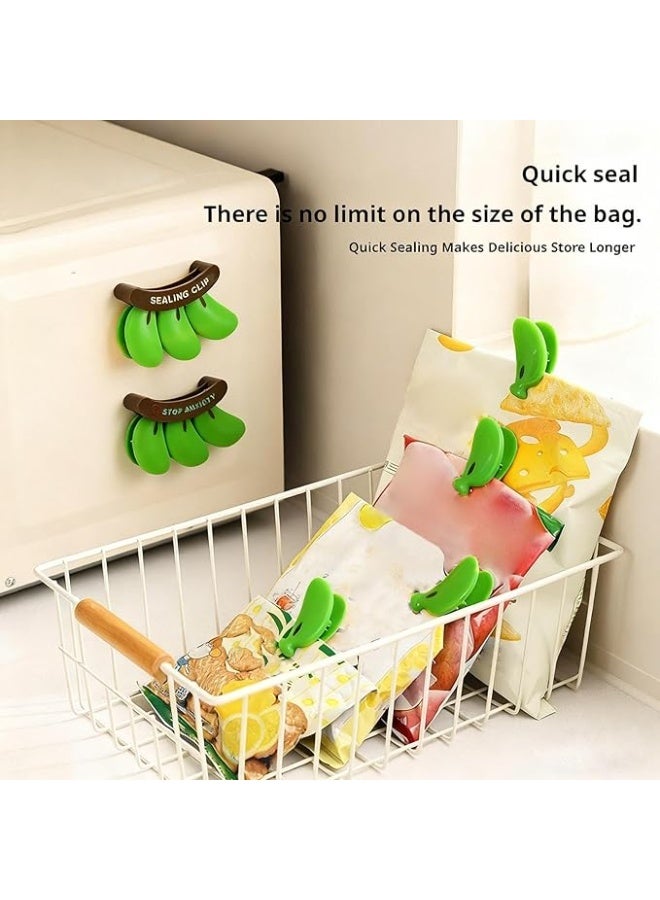 Magnetic Chip Clips - Banana Shaped Magnetic Clip - Kitchen Clips For Snack Bags Seal - For Freezer Dorm Pantry Snacks Bread Cereals Fruit Biscuit Biscuits Packaging Spice Bags - Image 3