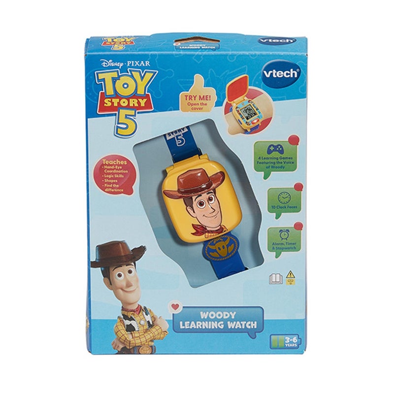 VTech Disney Pixar Toy Story 5 Woody Learning Watch Toy (Yellow/Blue) - Image 1