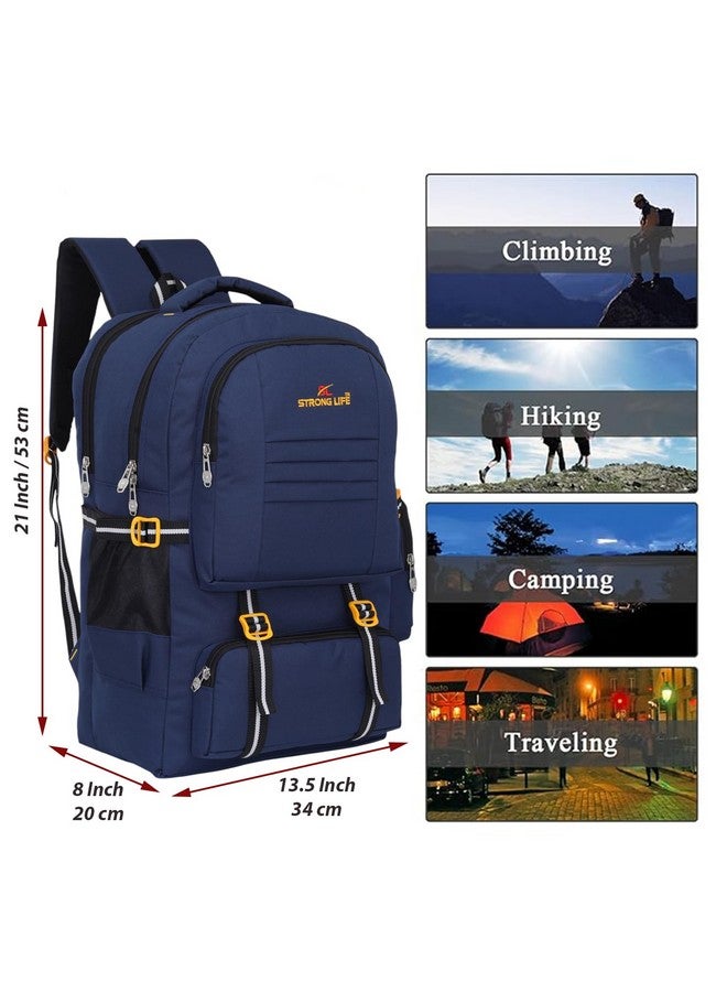 STRONG LIFE 50 Litres Unisex Travel Tourist Rucksack Backpack for Outdoor Sports Camp Hiking Trekking Bag for Men and Women (Blue) - Image 4