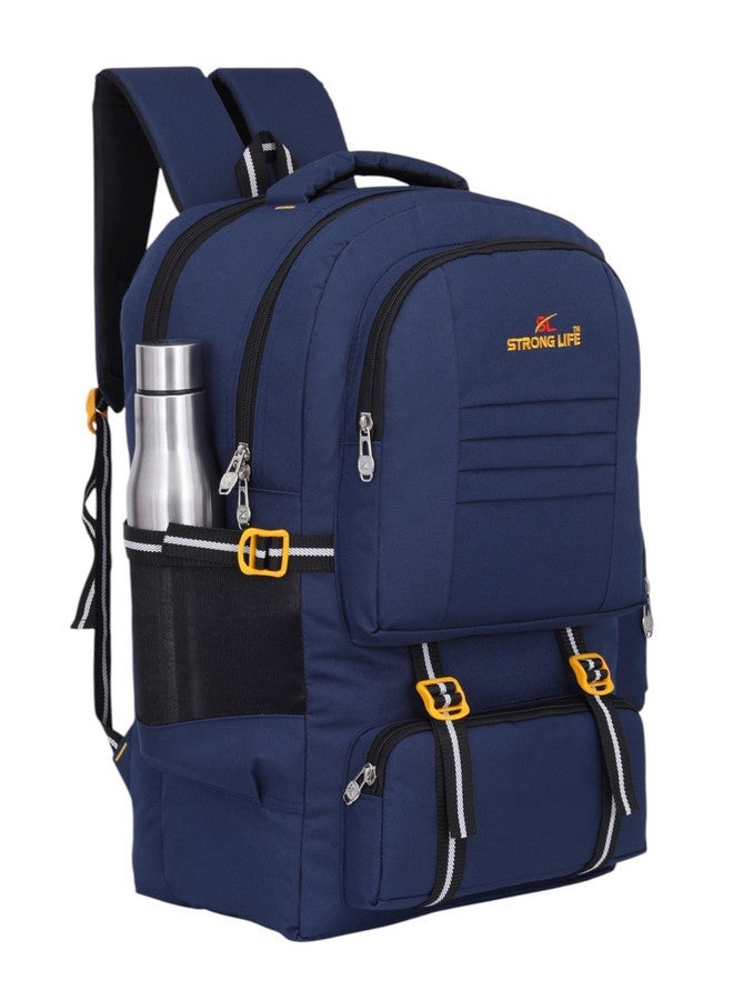 STRONG LIFE 50 Litres Unisex Travel Tourist Rucksack Backpack for Outdoor Sports Camp Hiking Trekking Bag for Men and Women (Blue) - Image 1