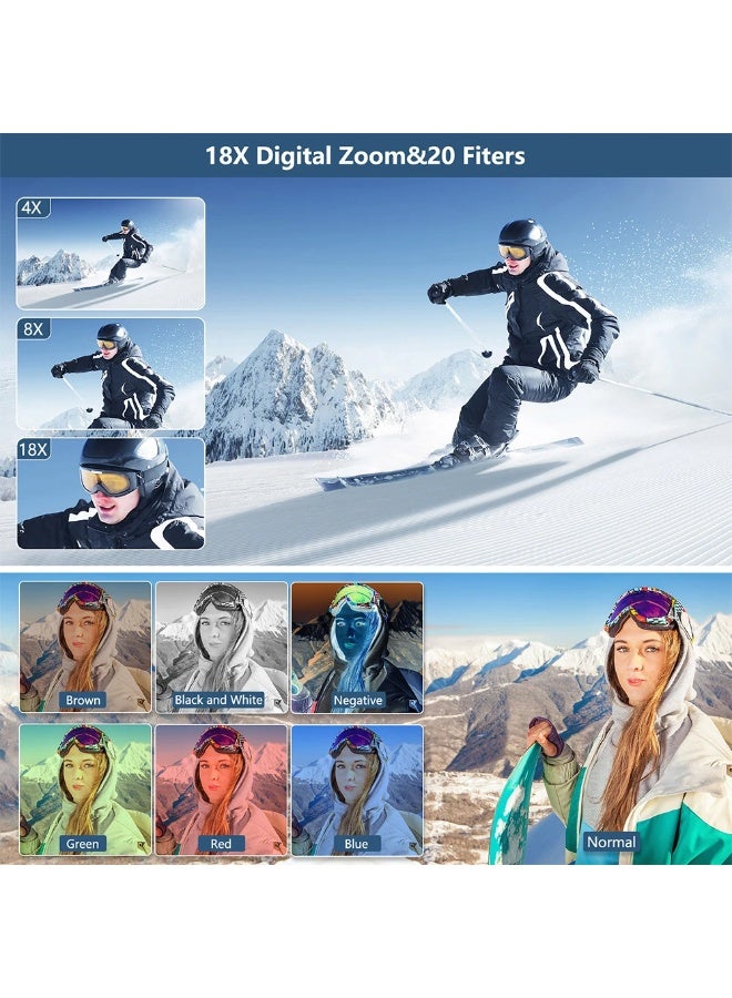 Generic 5K Digital Camera for Photography, 75MP WiFi Vlogging Camera for YouTube with 3" 180° Flip Screen, 18X Zoom UHD Autofocus Video Camara with 64GB SD Card - Image 4