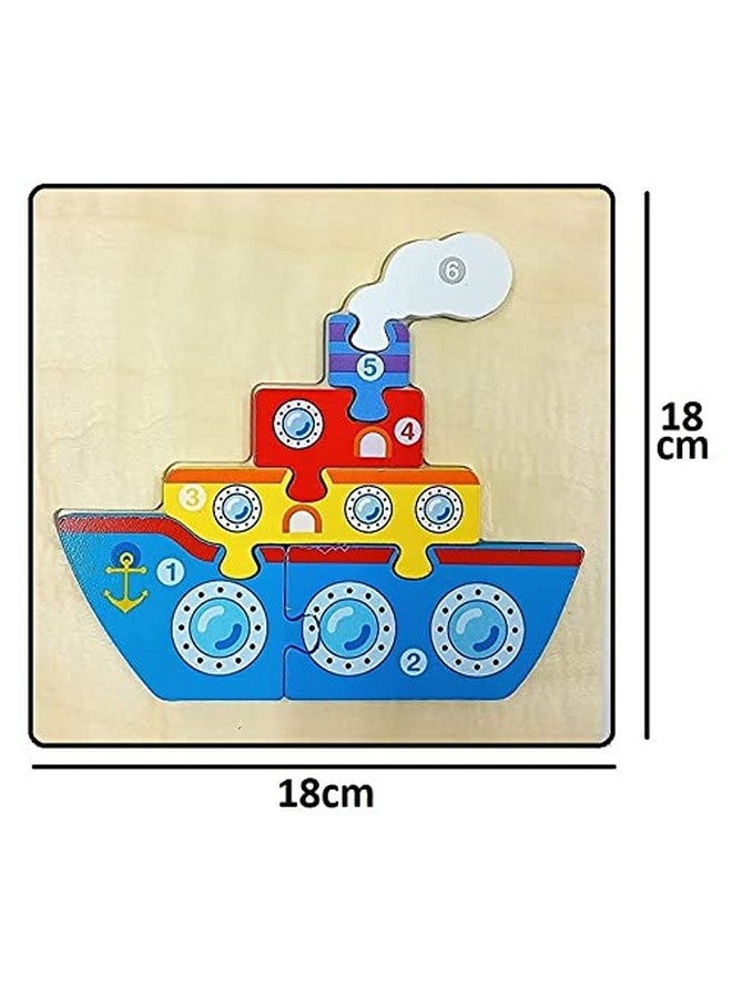 سمونيو لعبة أحجية خشبية ثلاثية الأبعاد مصنوعة يدويًا من سمونيو، مناسبة للأطفال من سن ٣ سنوات فما فوق؛ مكعبات ألعاب متعددة الألوان لتعليم الحروف والأرقام، مناسبة للأولاد والبنات (١٨ سم × ١٨ سم، ٣ مركبات كبيرة) - Image 2