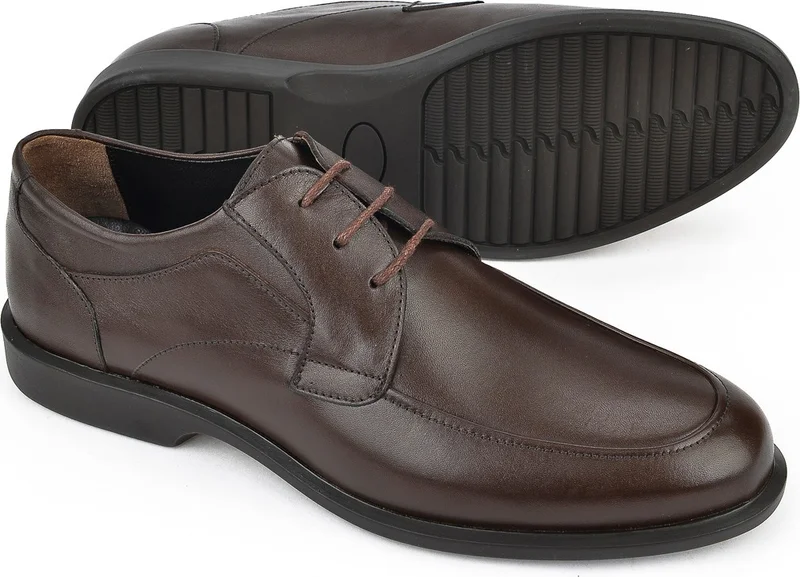 زيا , Men's Genuine Leather Shoes 13192 16783 Brown