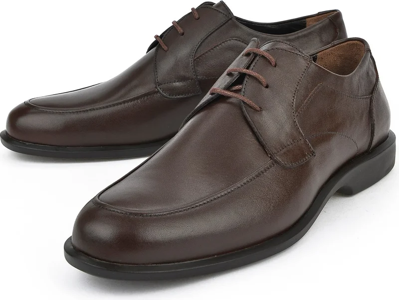 زيا , Men's Genuine Leather Shoes 13192 16783 Brown