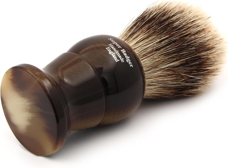 Edwin Jagger Horn Shaving Brush Super Badger - Image 5