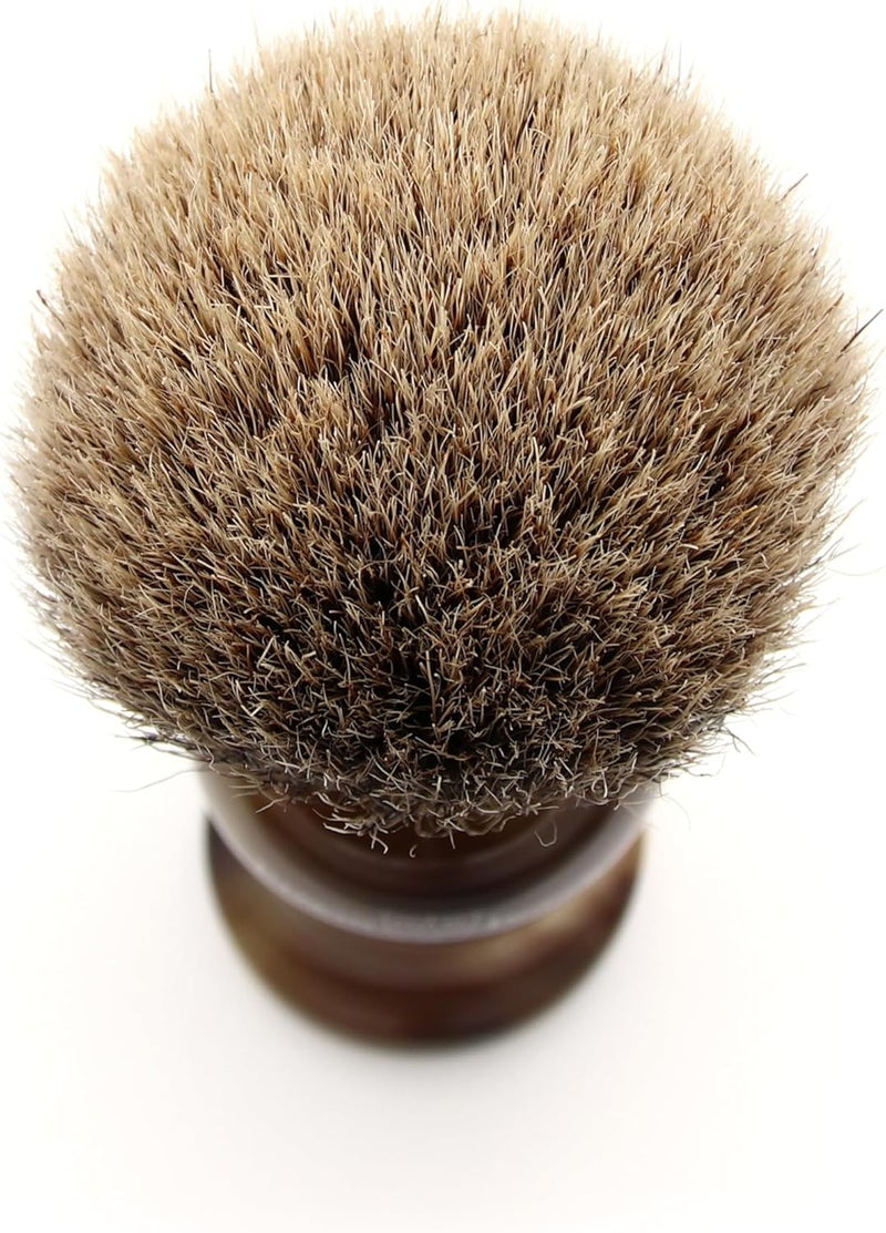 Edwin Jagger Horn Shaving Brush Super Badger - Image 3