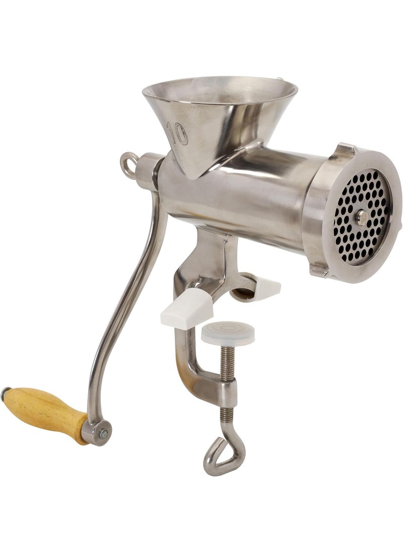 LEM LEM Products 10 ClampOn Hand Grinder Stainless Steel Meat Grinder  - Image 1