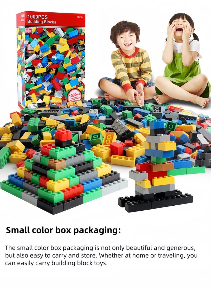 MIXDE 1000 Pieces of Bulk Building Blocks Compatible with  DIY Puzzle Assembly - Image 2