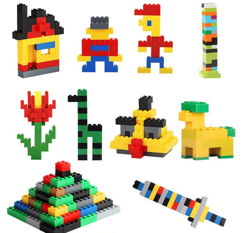 MIXDE 1000 Pieces of Bulk Building Blocks Compatible with  DIY Puzzle Assembly - Image 4