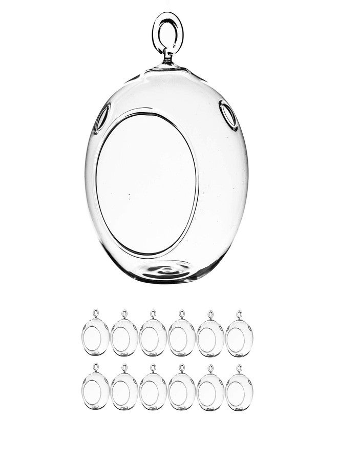WGV International WGV Hanging Terrarium Globe Bulk, Width 2.25", Height 2.75", DIY Air Succulent Planter, Clear Glass Vase Orb with Flat Bottom, Candle Holder for Windowsill Outdoor Garden Decor, 12 Pieces - Image 1