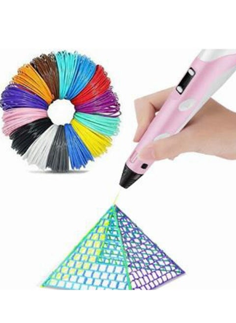 COOLBABY 3D Printing Graffiti Pen 12 color Printing Pen with Display Safe and Non-toxic Temperature and Speed Adjustable Compatible with PLA and ABS Filament Suitable for Graffiti Design Etc