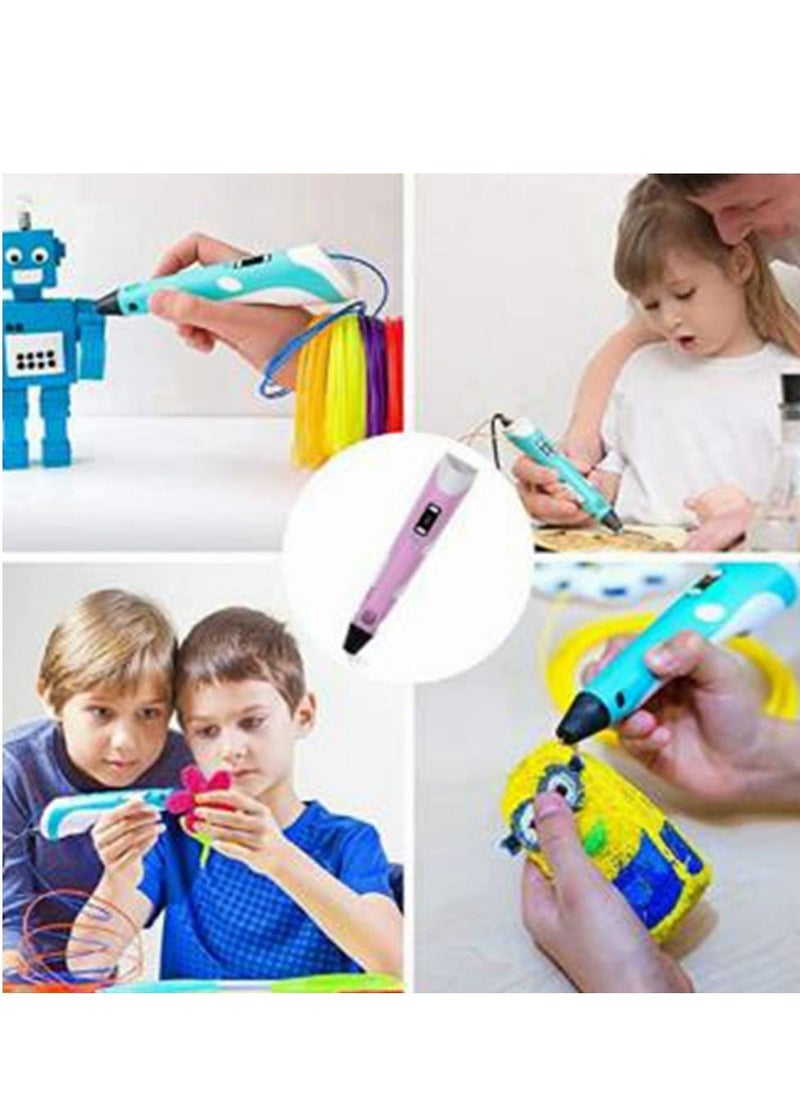 COOLBABY 3D Printing Graffiti Pen 12 color Printing Pen with Display Safe and Non-toxic Temperature and Speed Adjustable Compatible with PLA and ABS Filament Suitable for Graffiti Design Etc