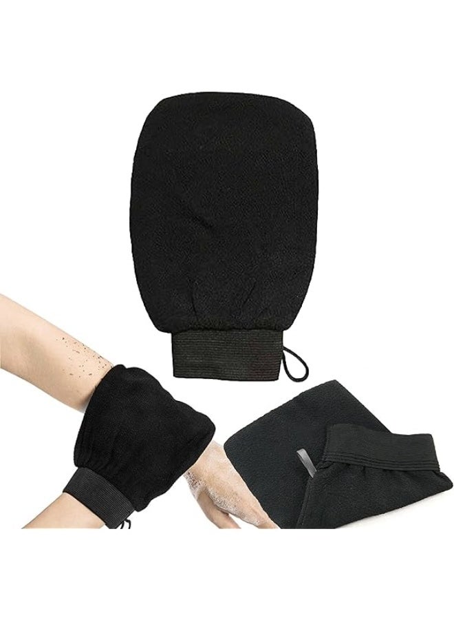 قفازات مغربية من مايا أكسسوارز (ليفة حمام مغربي) قطعة واحدة عالية الجودة (أسود) - Image 2