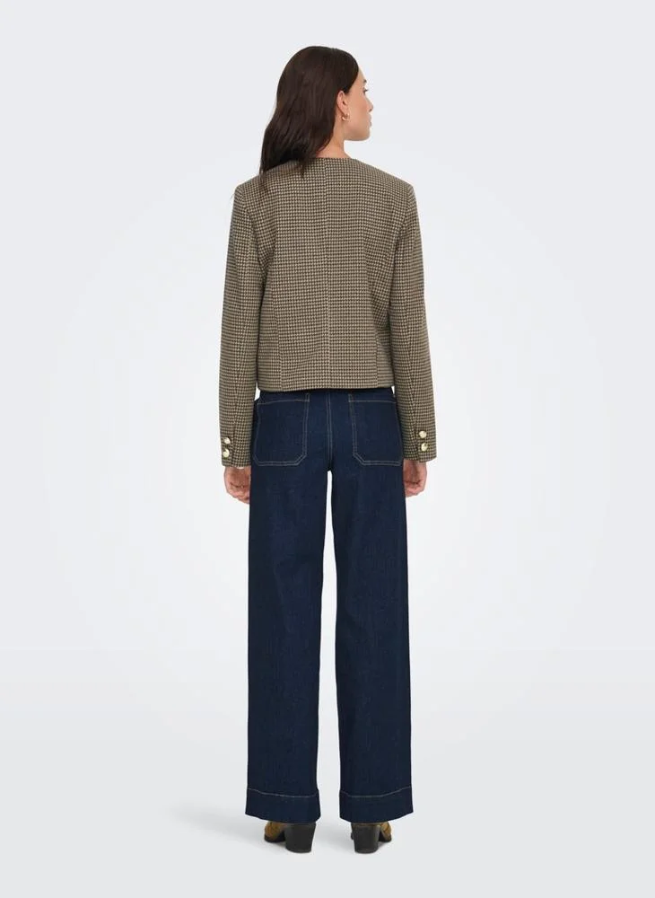Only Onlmaggie Checked Single Breasted Blazer