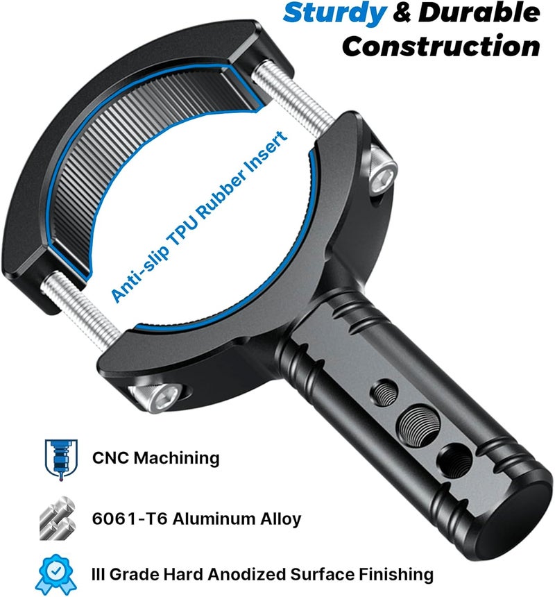 VAZESWIN 2 PCS Sturdy Aluminum Alloy Light Bar Mounting Brackets for 1.25"-2.36" Roll Bar - Image 2