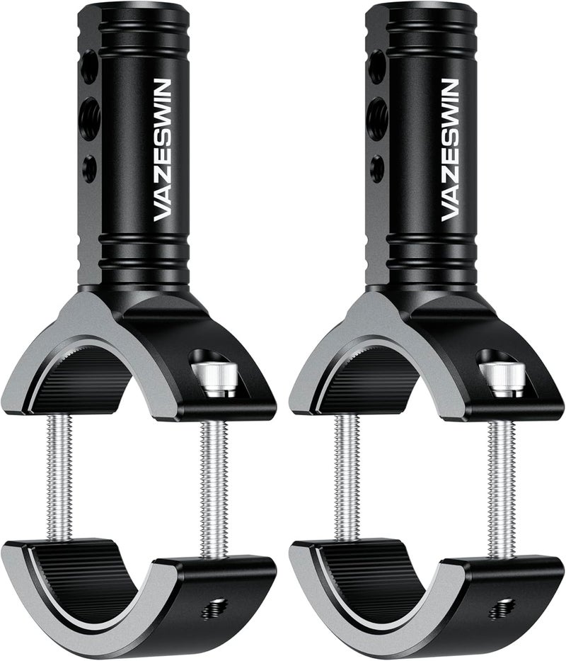 VAZESWIN 2 PCS Sturdy Aluminum Alloy Light Bar Mounting Brackets for 1.25"-2.36" Roll Bar - Image 1