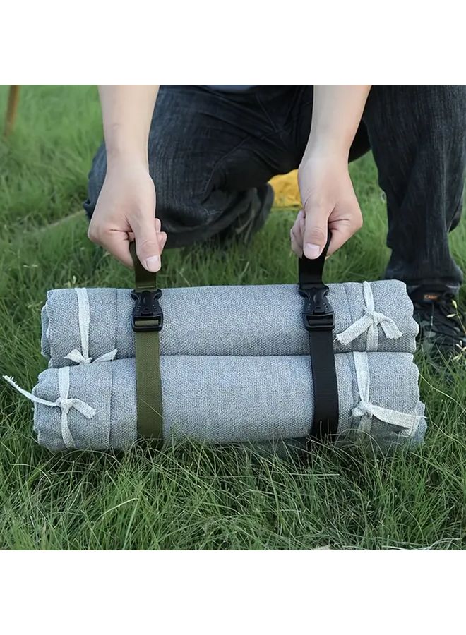 Heavy Duty Outdoor Camping Straps Anti Slip Adjustable Buckles Olive Green - Image 5